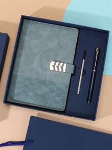 Set regalo aziendale semplice e di stile composto da 3 pezzi, con copertina in pelle PU e ricarica della penna rimovibile, adatto per uomini d'affari, studenti, lavoratori creativi. Quaderno da ornamento, riutilizzabile, multifunzionale, moderno, colorato, carino, vintage, per lavoratori, clienti, per affari/lavoro/ufficio, per la scuola, per il ritorno a scuola, per le forniture scolastiche, per l'università, per i colleghi, per le camere da letto, per gli insegnanti, per ragazzi e ragazze, per adolescenti, studenti di scuola media, di scuola superiore, universitari, matricole, studenti del secondo anno, studenti più giovani