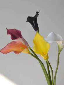 8 stuks witte kunstmatige calla lelies, zijden nepbloemen (32 cm) voor Moederdag, Pasen, huis, keuken, bruiloftsdecoraties, nieuwjaar, lente, kamerdecoratie, tuindecoratie, buitenplanten, tuinieren, nepbloemen