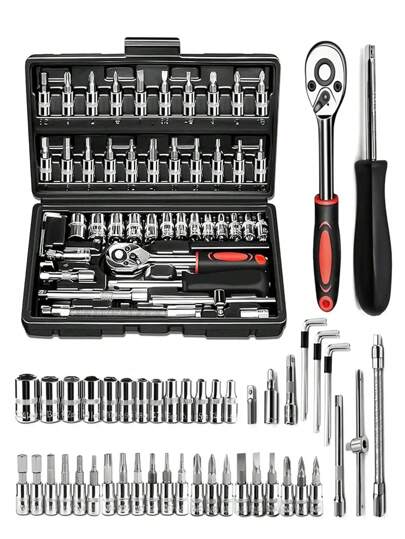 CASALIVA Autocle Juego De Herramientas Mecanica Dados Acerokit 46 Pcs