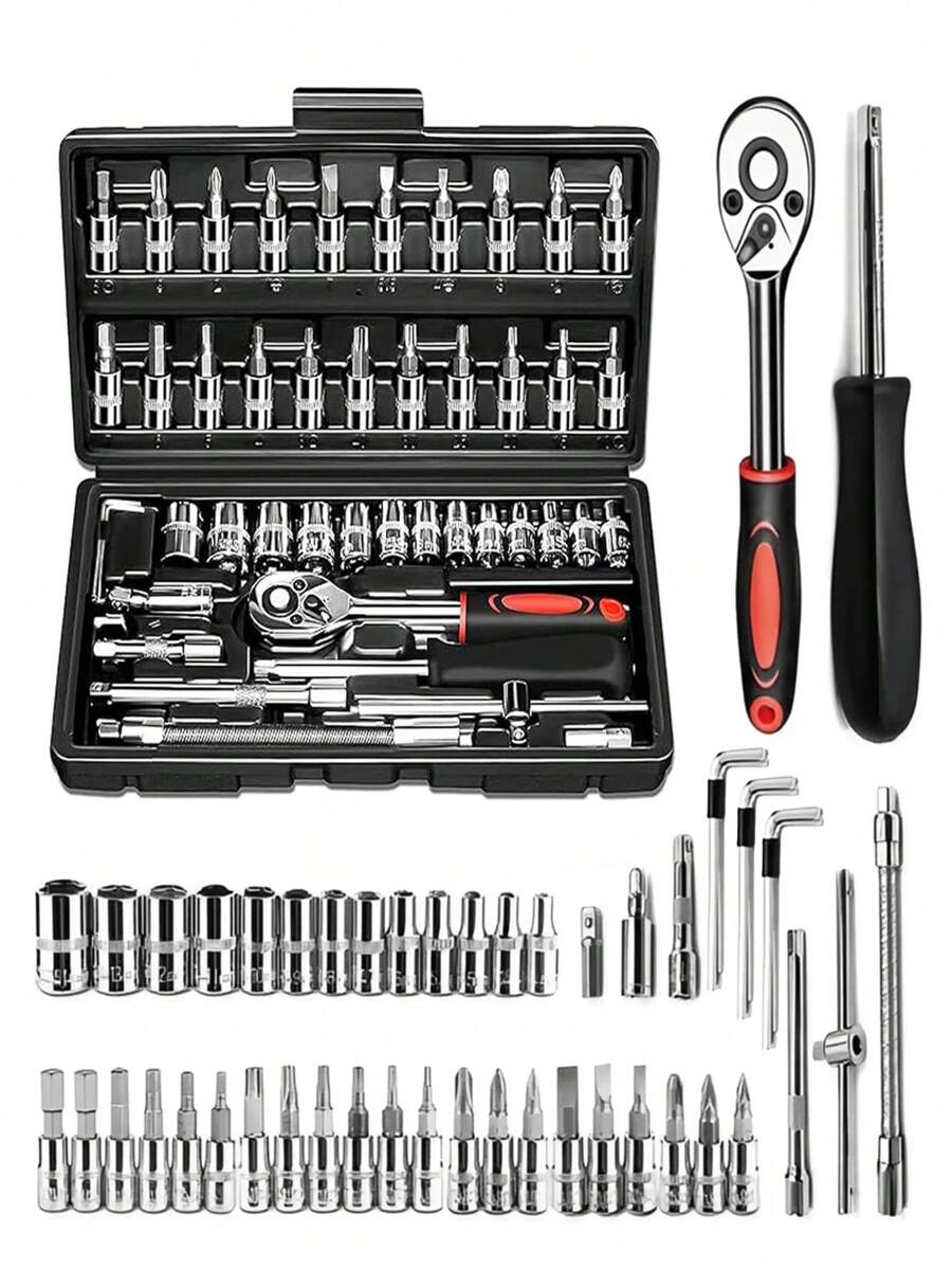 CASALIVA Autocle Juego De Herramientas Mecanica Dados Acerokit 46 Pcs - Negro - Ver 1
