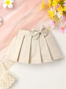 3件套，女婴，柔软舒适，休闲可爱，甜美优雅，松紧腰荷叶边蝴蝶结装饰迷你裙，女童裙装，女婴服装，女童服装，适合日常穿着、度假、聚会、摄影和户外活动 - 彩色 - 查看 3