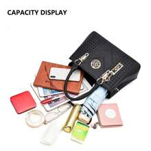 PORT&LOTUS Womens Top-Handle Leather Handbags Totes Purses For Women Satchel Shoulder Bag For Ladies Bags For Women With Zipper Closure Women's Handbags With Exquisite Handing Ornament And Hardware Accessories Stylish Bags For Ladies With Zipper Compartment And Inner Pocket Anti-Theft Back Zipper Pocket Black Khaki Gray Red Pink 5 Colors Choice Elegant Bag Perfect Giffts For New Year's Day Valentine's Day Halloween Christmas Day Mother's Day Birthday Versatile Tote Bag For Various Scenarios Work Meeting Shopping Traveling Purses For Fasionable Style - 黑色 - 查看 5