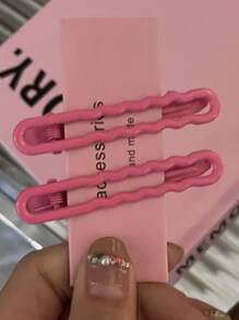 8 chiếc kẹp tóc nữ kiểu dáng lượn sóng ánh kim Y2K màu hồng, đen, đỏ hồng, phụ kiện tóc đơn giản thời trang màu trơn phù hợp cho hàng ngày, đi làm, du lịch, rửa mặt, trang điểm, phối hợp với quần áo, kẹp tóc càng cua, kẹp tóc cài đầu, đồ dùng học tập, kẹp tóc màu hồng, vẻ quyến rũ năm mới, phụ kiện Valentine, phụ kiện đội đầu, ghim cài tóc - Nhiều màu - Xem 8