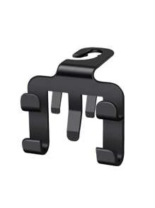 1 件黑色塑料汽车座椅靠背挂钩，汽车多功能手机支架收纳挂钩 - 黑色 - 查看 9