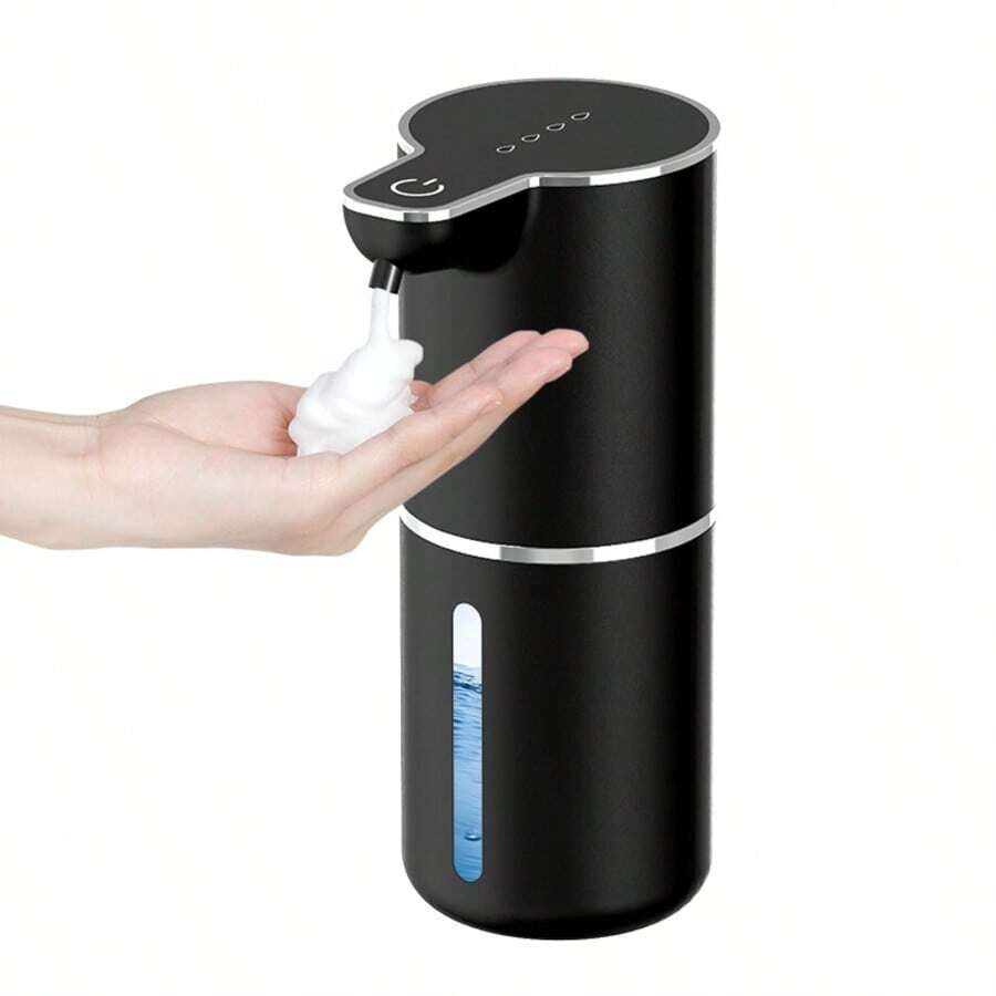 New Automatic Soap Dispenser, Non-Contact, 4 Modes, 1200mAh, Vertical Window For Visible Soap Level, LED Display, Wall-Mounted, USB Rechargeable, IPX5 Waterproof, Suitable For Kitchen And Bathroom