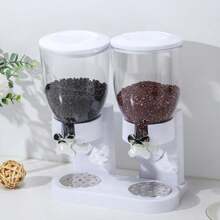 Double-Barrel High-Capacity Food Dispenser With Storage Container - Smart Grain & Snack Distribution System For Kitchen Organization (Ideal For Oatmeal, Cereal, Candy, And Bulk Foods) - Multicolor - View 10