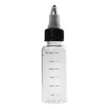 1 件 30ml/60ml/100ml/120ml/250ml 塑料 PET 果汁液体容量滴管瓶旋转顶盖纹身颜料墨水容器 - 白色 - 查看 11