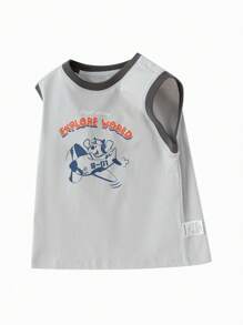 Balabala Boys' Sleeveless Tank Top, Quick-Dry Moisture-Wicking Summer Vest, 2025