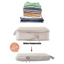 Set/4Pcs Portable Travel Compression Packing Cubes Bag Waterproof Organizer Bags Suitcase Clothes Organizers Handbag Travel Bag