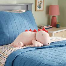 KOWSI® Microwavable Heating Pad Pink Stegosaurus Plush - 1.4 Lb Weighted Stuffed Animal Toy With Tourmaline Beads & Lavender - 16" Squished Long Dinosaur Pillow - Lumbar Back Cushion Lasting Warmth - 粉紅劍龍 - 查看 8