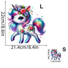 1/2/3pcs Rainbow Unicorn Heat Transfer Stickers, Cartoon Theme, Washable And Easy To Use, Suitable For DIY T-Shirts, Hoodies, Jeans, Backpacks, Handbags, Pillows And Vintage Baseball Caps, Ideal For Holiday Decorations
