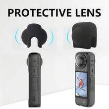 Anti-Scratch Lens Cap Protective Cover Silicone Dustproof Case For Insta360 X5 X4 X3 Action Camera Accessories - Black - View 3