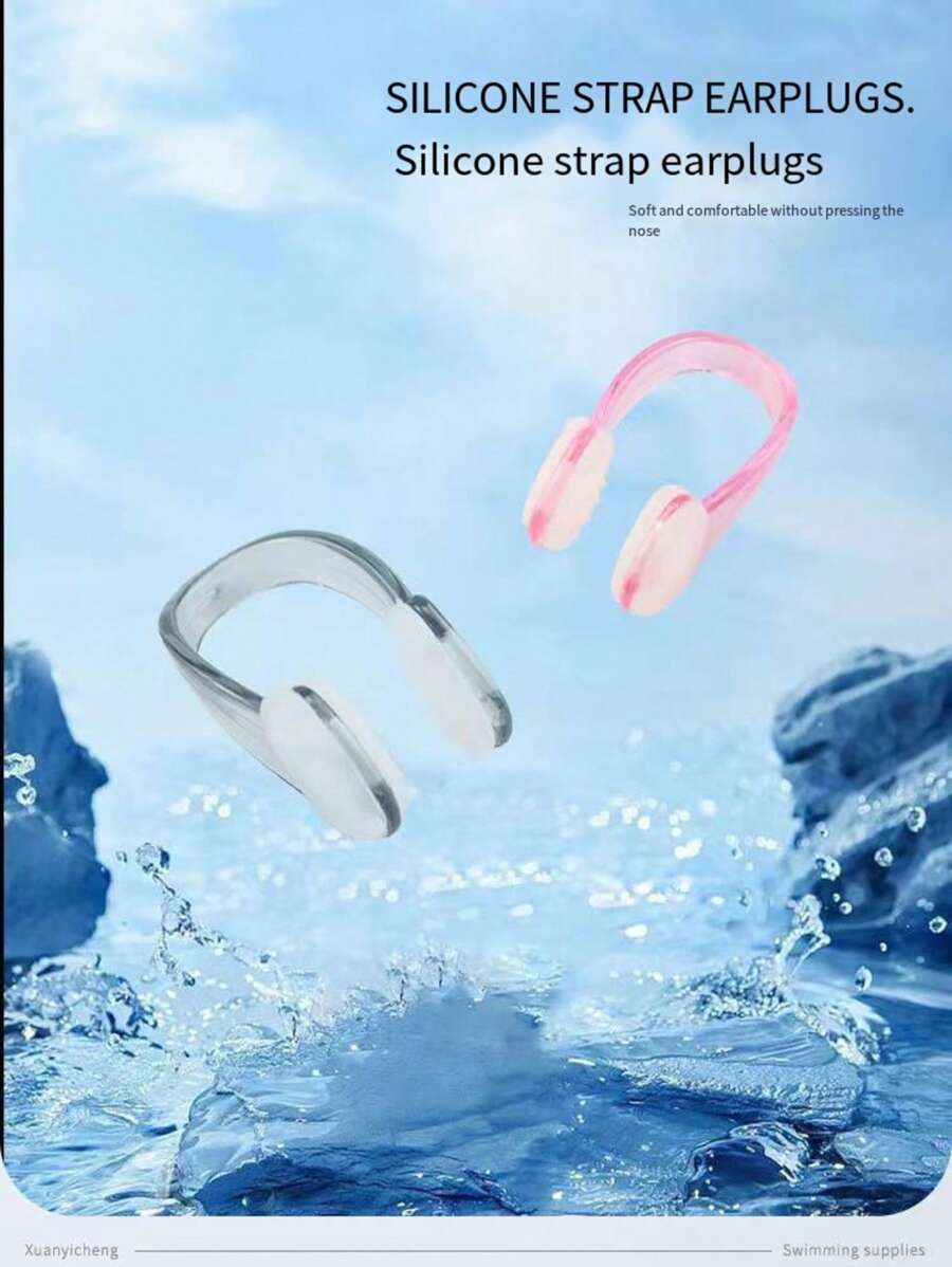 1件/3件/6件硅胶鼻夹游泳训练必需品，防水防滑，适合游泳训练，带盒，水上运动配件，适合户外游泳、屏气练习，以及作为送给朋友的小游泳礼物，可以增强游泳和潜水体验
