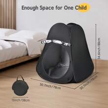 Multi-Functional Pop-Up Tent – All-In-One Solution For Toilet Privacy, Showering & Changing | For Camping, Beach, Fishing & Picnics - Black - View 1