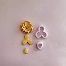 2pcs/10pcs Flower Petal Clay Cutter Molds, Used For Earring Making, 10 Shapes Geometric Flower Clay Cutters For Jewelry Making