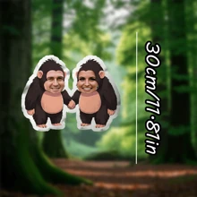 Customizable Cartoon Gorilla Face Pillow, Personalized Photo Pillow, DIY Customized Cushion, Unique And Cute Gift For Mom/Her/Girlfriend/Wife/Family/Friends, Suitable For Anniversaries, Valentine's Day, Mother's Day, Birthdays, Graduation Ceremonies, Weddings, Christmas, Home Decor, Suitable For Sofas, Beds, Cars, Tea Rooms, Bedrooms, Living Rooms Decoration - Template 1 - View 8