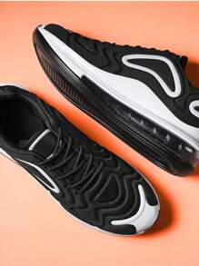 Mens Breathable Mesh Low Top Running Shoes Thick Bottom Heightened