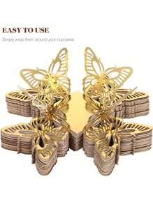20pcs/Pack Wedding Butterfly Chocolate Candy Dessert Paper Cups Decor Party Favor Boxes