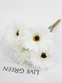 1/6/12PCS 0.9ft Artificial Daisy Flowers,Artificial Plants, White Daisy Silk Flowers Realistic Daisies Bulk Fake Daisy Silk Flowers For Home Garden Party DIY Decor, Gerbera Daisy Bride Flowers Wedding Bouquet, White,Room Decor,Artificial Plants,Party And Holiday Decorations,Fall Decoration, Christmas Decoration, Boho Style,Thanksgiving Decoration,Fall Winter Decoration,New Year Decorations - White - View 5