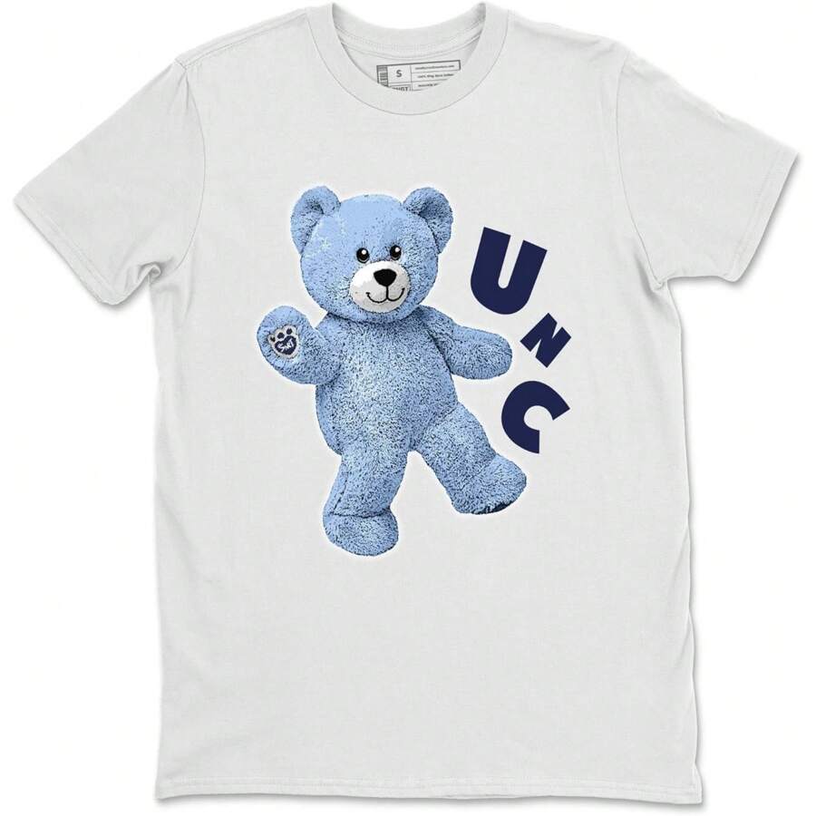 Graphic Tees Hello Bear Design Printed 6 UNC Sneaker Matching T-Shirt - White - View 1