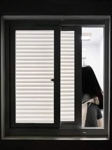 1张静电玻璃贴，适用于办公室防偷窥，浴室透光不透光