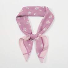 1pc Simple Print 70cm Square Scarf, New Spring Bandana Versatile For Women As Waistband, Accessory, Hair Wrap, Fashion Neckerchief - Multicolor - View 3