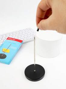 1pc Spindle For Notes Receipt Holder Stainless Steel Receipt Spike For Office And Restaurant - Black - View 3