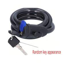 Bicycle Chain Lock Bicycle Lock Anti-Theft Bicycle Chain Lock With 2 Keys Chain Scooter Lock For Bicycle, Motorcycle, Bike, Door, Gate, Fence, Grill Bicycle Lock Cable Electric Car Battery Bike Mountain Bike Cycling Fixed Portable Lock Anti-Theft Wire Chain Loop Lock - Black - View 2