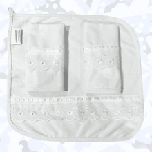 6 Piece Kit 2 Diapers 3 Diapers With Pacifier Clip 1 Hooded Towel Baby Infant Unisex White - 套件 6 件 - 查看 2