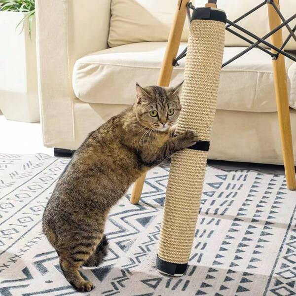 Sisal Cat Scratching Pad For Table Leg Protection, Table Leg Cat Scratcher, Anti - Scratch Protective Pad For Table, Chair And Stool Legs. The Size Is Adjustable. It Is Resistant To Scratching And Doesn't Shed Debris. It Is Suitable For Cat Scratching Posts, Cat Trees, Handrails, Table Legs, Etc.