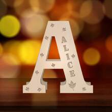 1 Piece, Custom Name Letter Night Light, 11 Inch Creative Luminous A-Z Letter Light, Big Hair Letter Logo LED Sign Number Sign, Suitable For Night Light Home, Bar, Christmas Light, Birthday, Party, Wedding, Decorative Digital Shape Light