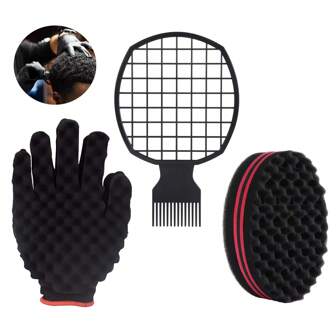 1/2/3pcs Barber Shop Men Hair Braider Twist Sponge Gloves African Hair Styling Fork Comb Hair Curls Foam For Salon Hairdressing Tools, Back To School, Travel Holiday Essentials, Hair Accessories For Women, Slick Back Brush, Hair Dryer, Hair, Barber, Edge Brush, Styling Brush, Hair Dryer, Hair Stuff, Hair Spray, Curly Hair Products, Hairdressing Equipment, Hair Cutting Scissors, Christmas, Barbershop, Hairdressing, Hair Dryer, Hair, Accessories, Hair Products, Hair Tools, Hair Stuff, Hair Care, Curly Hair Brush, Barber, Hairdressing Equipment, Hairstyle, Hairdressing,Hair,Travel,Hair Products,Hair Tools,Hair Stuff,Barber,Barber Accessories,Barbershop,Hairdressing Equipment