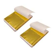 24K Gold Foil Gold Leaf Sheets For Cake Decoration Steak Gold Paper Gold Flake Cooking Drink Food Dessert Gold Leaf - Multicolor - View 10
