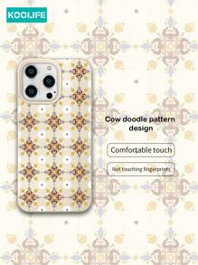 1pc New Minimalist Layered Colorful Painting Animal Cartoon Pattern Fashionable Textured Shockproof Protective Phone Case, Lightweight, Creative High-End Niche Design, Compatible With IPhone 16/16 ProMax/16 Pro/16 Pro/15/15 Pro/15 ProMax/15 Plus/14/13/12/11