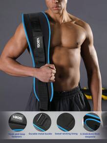 VBOSI 1pc Adjustable High-Quality Weightlifting Belt, Suitable For Professional Functional Fitness And Deadlift Training, Unisex Fitness Waist Support Belt - Multicolor - View 3