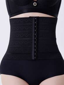 1pc 3-Row 11-Hook Bodysculpting Waist Cincher, Dress Slip-On Waist Trainer, Breathable & Anti-Curling