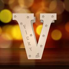 1 Piece, Custom Name Letter Night Light, 11 Inch Creative Luminous A-Z Letter Light, Big Hair Letter Logo LED Sign Number Sign, Suitable For Night Light Home, Bar, Christmas Light, Birthday, Party, Wedding, Decorative Digital Shape Light