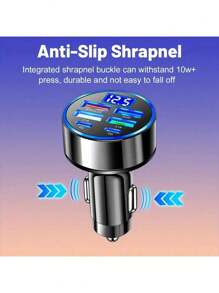 Adaptador cargador para coche de 6 puertos y Set de accesorios de carga 3 en 1 con cable trenzado compatible con iPhone - Multicolor - Ver 9