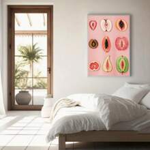 1 PC Gesneden Fruit Kunstdrukken Art Deco Taart - Moderne Canvas Prints Poster Muurkunst, Lente Decor Frameloos