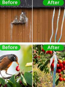 有效的驱鸟带，反光闪光反射器，使鸽子、鹰、鹅远离树木、植物和农作物