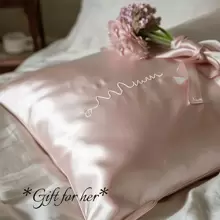 Personalised Embroidered Satin Pillowcase,Satin Pillowcase,Ultra Soft And Breathable, No Filler,For Women Sleeping,Personalized Natural Pure Silk Pillowcase With Embroidery, Bridal/ Wedding Gift, Custom Gift For Family - Multicolor - View 12
