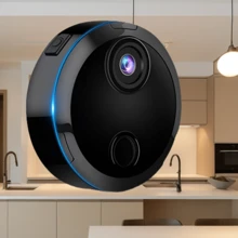 1pc Black Mini Camera, Remote Smart Monitoring, Human Motion Detection, Wireless Smart Camera, Home Security Surveillance Camera, TF Card Storage (Original Shipment Exclude TF Card), USB Quick Charge, Long Battery Life, Infrared Night Vision, Night Recording, Loop Recording Security Camera