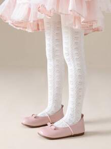 2pcs Girls' Heart Patterned Tights - Multicolor - View 4