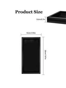 2 khay đựng đồ nhà tắm, khay hình chữ nhật trang trí, khay đựng đồ bằng silicon mềm, hộp đựng đồ nhà vệ sinh nhà bếp (màu đen) - màu đen - Xem 12