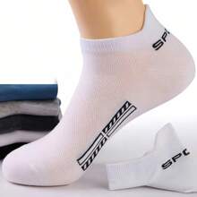 5 双男士网眼船袜，透气吸湿排汗短袜