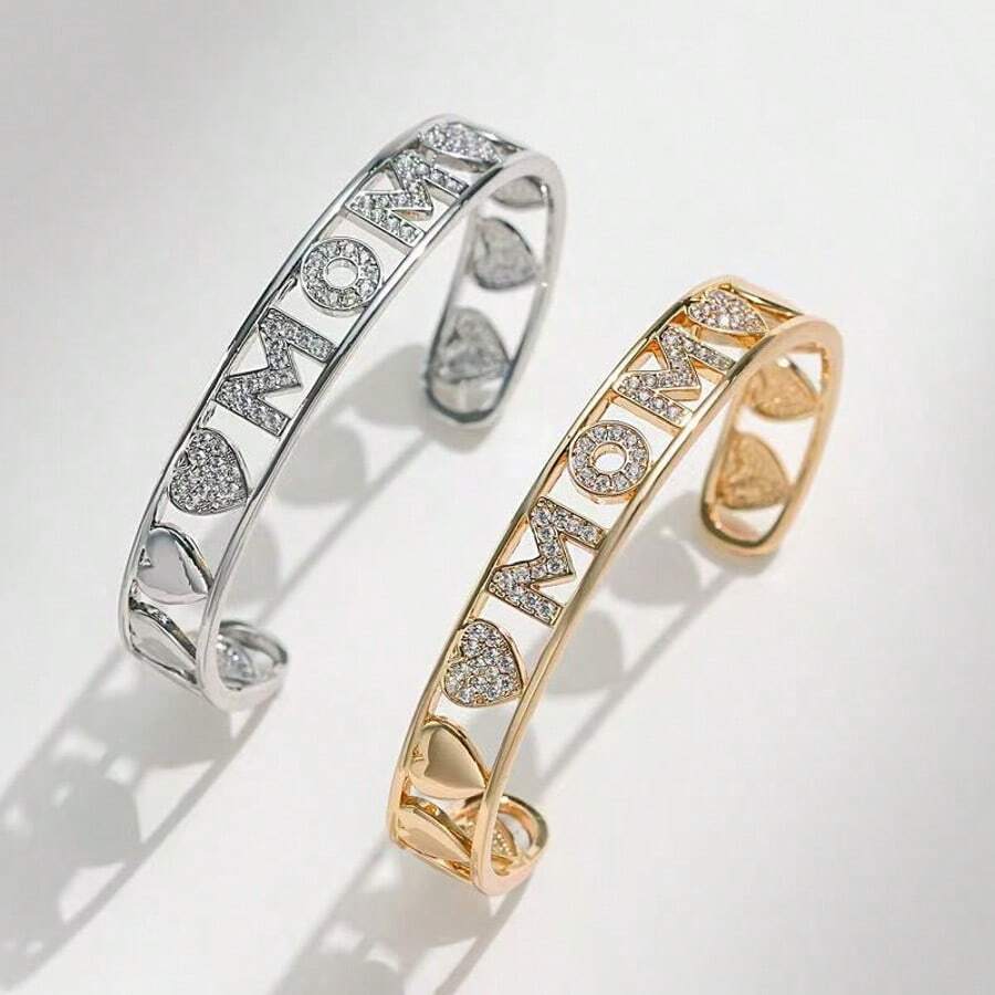 1 Pc Women Minimalist Bracelet, Fashionable & Elegant Design Zirconia Stone Everyday Accessory