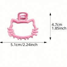 Sanrio (Authorized) Sanrio KT Cat Pink Alloy Hair Clip - Cute Cartoon Hollow Design, Sweet And Cute Girl Hair Claw, Perfect Birthday Gift, Cat Enthusiast Gift, Suitable For Christmas Gift