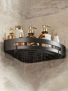 2/3pcs Corner Shower Caddy, PP Material Bathroom Storage Rack, Indoor Shower Shelf, Shampoo Wall Mount Rack, Kitchen Bathroom Storage Box, Triangular Corner Shelf Space Saving - Shampoo, Body Wash And Cosmetics Storage Wall Mounted Rack - Easy Installation, Anti-Slip Design, Bathroom Accessories, Bathroom Supplies, Birthday Decor, New Year Gift, Valentine's Day Gift - Black - View 9