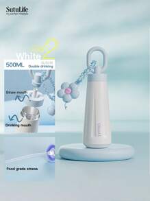 1 PIEZA, Vaso aislado SUS316 de alto valor estético para niñas, Botella de agua portátil, Botella con gran capacidad y diseño lindo