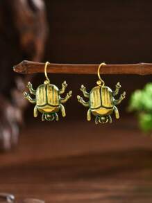 1 Pair Fashionable Creative Vintage Bohemian Style Earrings, Suitable For Women Daily Wear